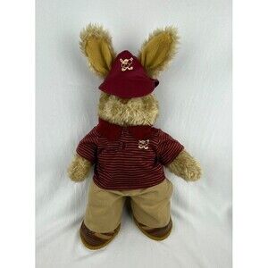VTG Build-A-Bear‎ Talking Curly Bunny Plush Straight Ears Golfer Outfit RARE